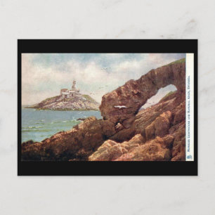 Old Postcard - Mumbles Lighthouse, Swansea