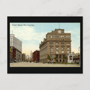 Old Postcard, New York City, Cooper Square Postcard