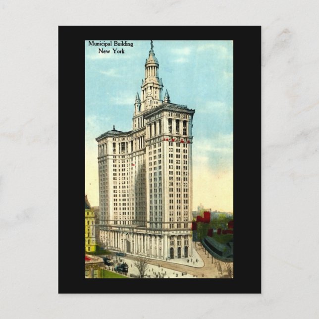 Old Postcard, New York City, Municipal Building Postcard (Front)