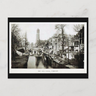 Old Postcard - Old Canal, Utrecht, Netherlands