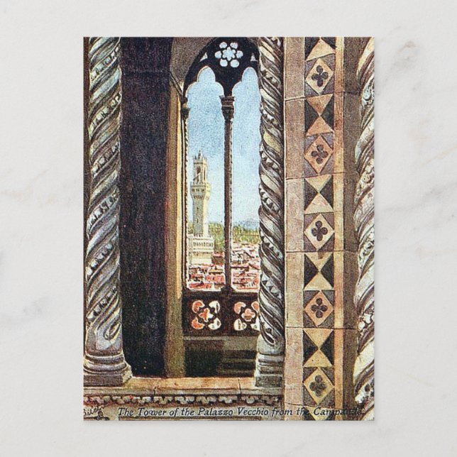 Old Postcard - Palazzo Vecchio, Florence (Front)