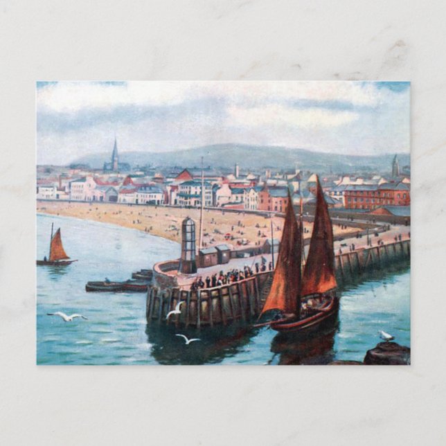 Old Postcard - Peel, Isle of Man (Front)