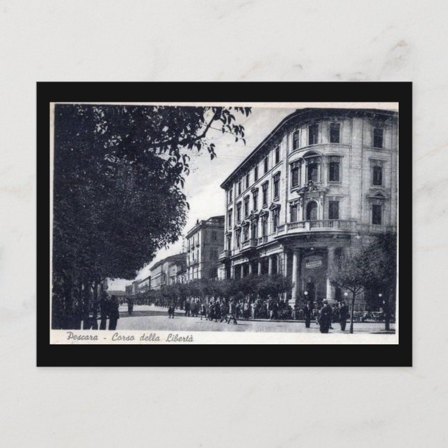 Old Postcard - Pescara, Corso della Liberta (Front)