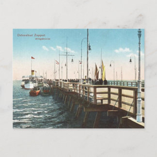 Old Postcard - Pier, Sopot, Poland