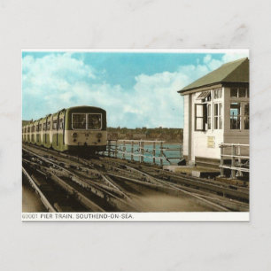 Old Postcard - Pier Train, Southend-on-Sea