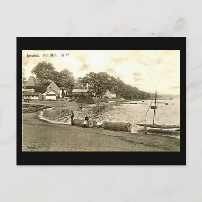Old Postcard - Pin Mill, Ipswich, Suffolk (Front)