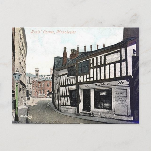 Old Postcard - Poets' Corner, Manchester (Front)