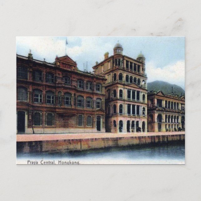 Old Postcard - Praya Central, Hong Kong (Front)
