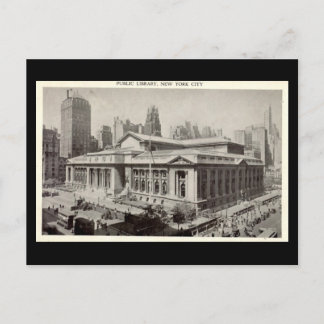 Old Postcard, Public Library, New York City Postcard