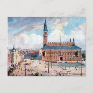 Old Postcard - Rådhuspladsen, Copenhagen