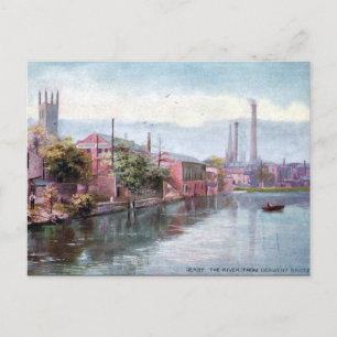 Old Postcard - River Derwent, Derby