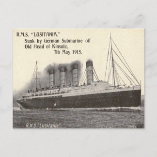 Old Postcard - RMS Lusitania