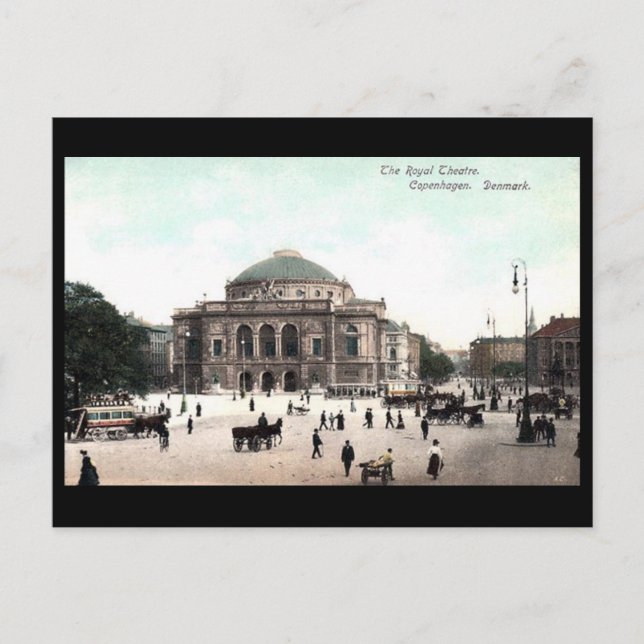 Old Postcard - Royal Theatre, Copenhagen (Front)