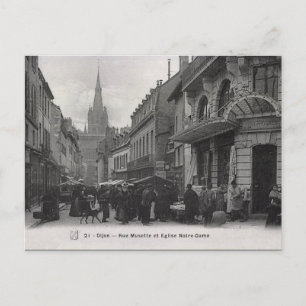 Old Postcard - Rue Musette, Dijon, France