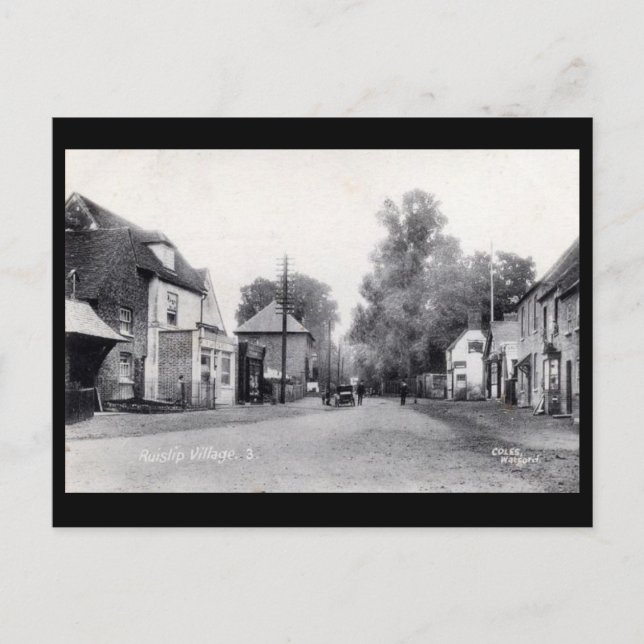 Old Postcard - Ruislip Village, London (Front)