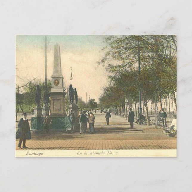 Old Postcard - Santiago, Chile (Front)