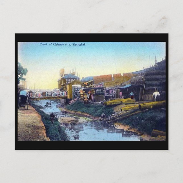 Old Postcard - Shanghai, China. (Front)