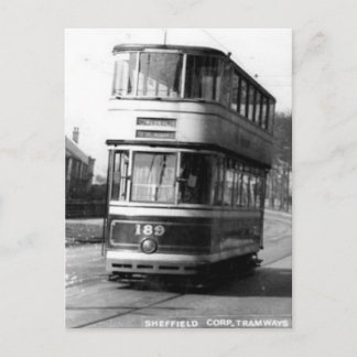 Old Postcard - Sheffield Corporation Tram