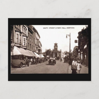 Old Postcard, South Street and the Town Hall, Wort Postcard