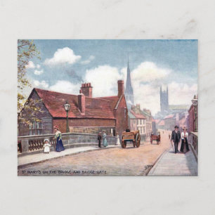 Old Postcard - St Mary's on the Bridge, Derby