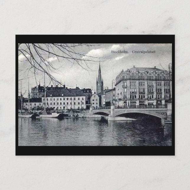 Old Postcard - Stockholm, Sweden (Front)