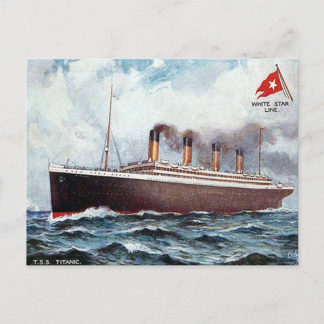 Old Postcard - T S S Titanic (Front)