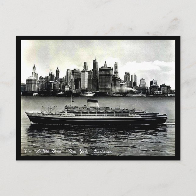 Old Postcard - The "Andrea Doria". (Front)