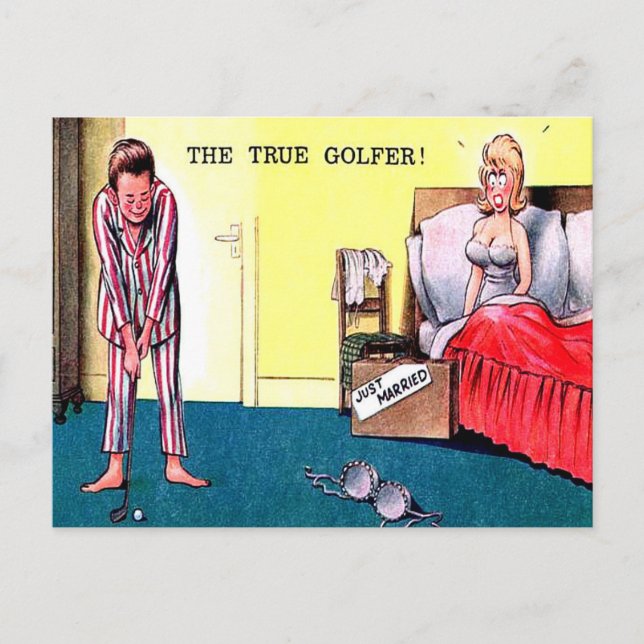 Old Postcard - The True Golfer (Front)