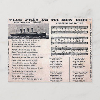 Old Postcard - "Titanic" Hymn