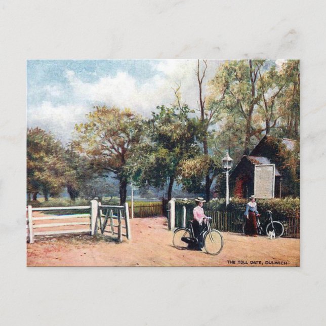 Old Postcard - Toll Gate, Dulwich, London (Front)