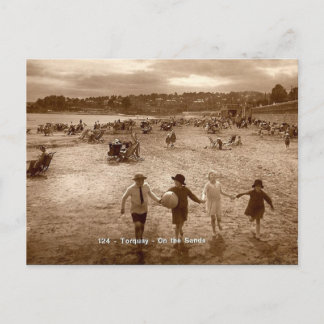 Old Postcard - Torquay Beach