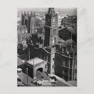 Old Postcard - Town Hall, Sydney, NSW