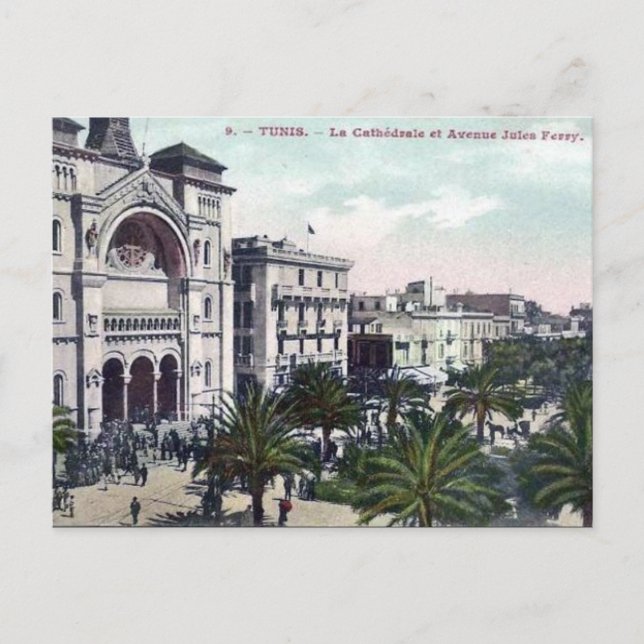 Old Postcard - Tunis, Cathedral (Front)
