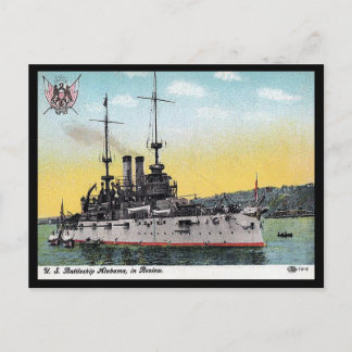 Old Postcard - US Battleship "Alabama"