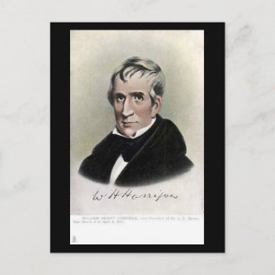 Old Postcard - US President William Harrison