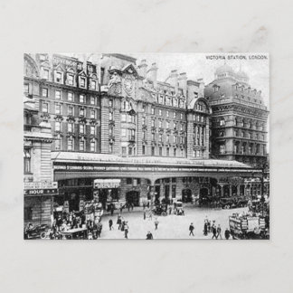 Old Postcard - Victoria Station, London