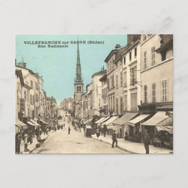 Old Postcard - Villefranche-sur-Saone, Rhone (Front)