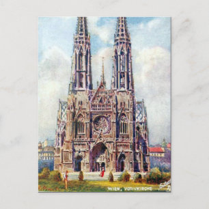 Old Postcard - Votivkirche, Vienna, Austria