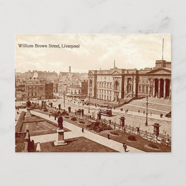 Old Postcard - William Brown Street, Liverpool (Front)