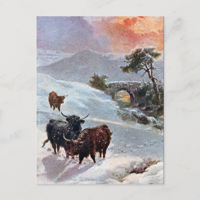 Old Postcard - Winter on the Hills (Front)
