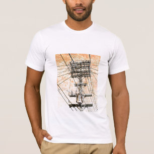 old power lines t-shirt