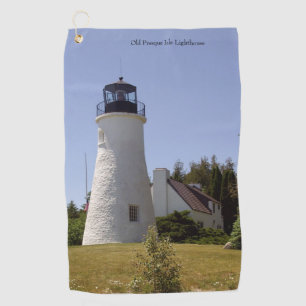Old Presque Isle Lighthouse golf towel