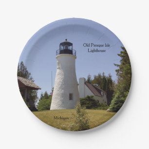 Old Presque Isle Lighthouse paper plate