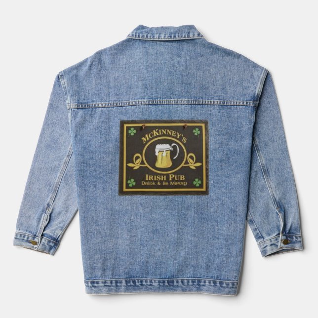 Old Pub Signs, McKinney’s Denim Jacket (Back)