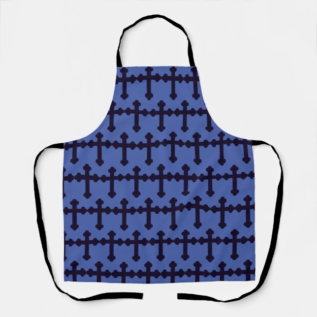 Old purple christian cross apron (Front)