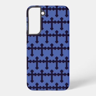 Old purple christian cross samsung galaxy case