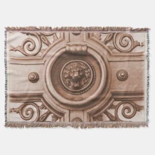 Old Quarter Barcelona Lion Door Knocker Blanket