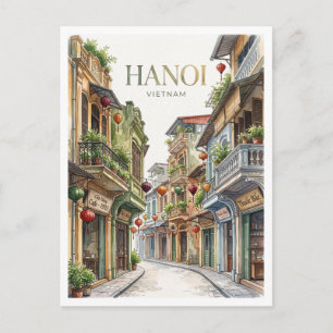 Old Quarter Hanoi Vietnam Postcard