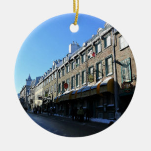 Old Quebec City, Quebec, Canada Ceramic Tree Decoration