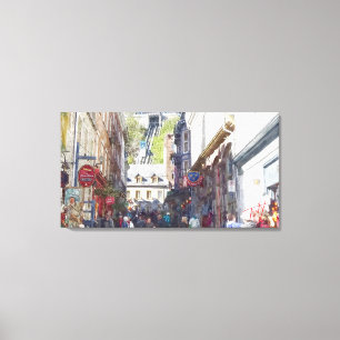 Old Quebec City Watercolor Print #1